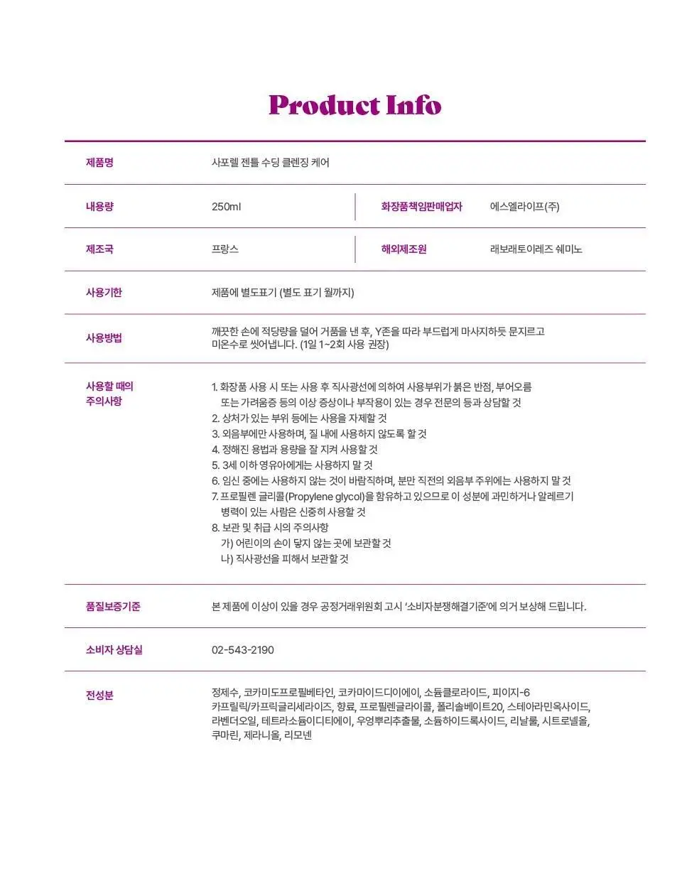 [젤타입/폼타입]사포렐 여성청결제 5종 택 1(250ml+250ml 기획/250ml/500ml) 상세페이지 37
